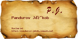 Pandurov Jákob névjegykártya